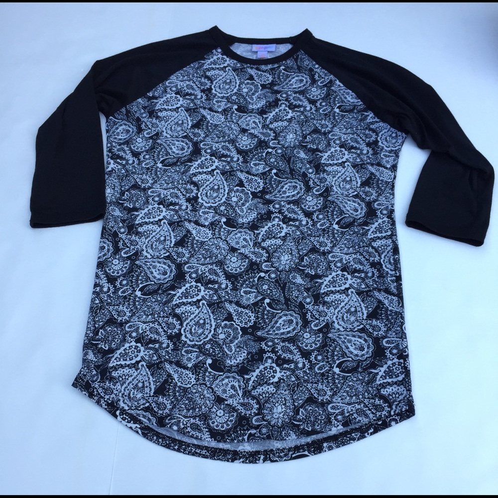 Lularoe Randy Paisley Print Baseball Tee - Picture 8 of 8